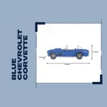 AJ039 Blue Chevrolet Corvette AJ039 Blue Chevrolet Corvette L16.jpg